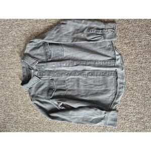 Thread & Supply Women's Gray Button-Up Shirt Medium